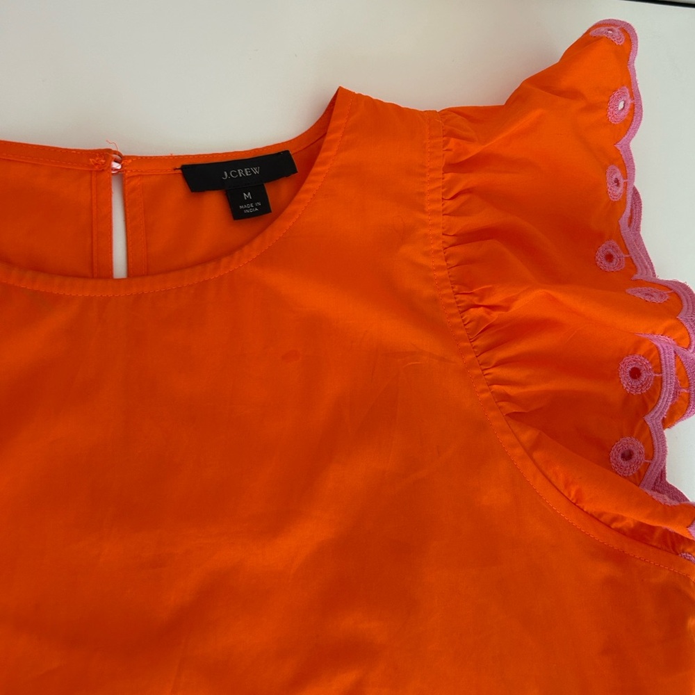 Bright Tiered Dress with Eyelet Ruffle Sleeves Rare 2021 piece *small spot - Picture 4 of 12